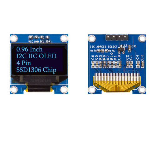 0.96 inch SSD1306 I2C OLED display module