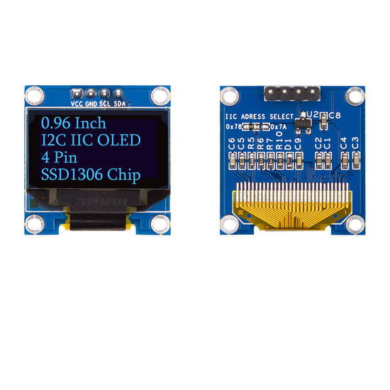 0.96 inch SSD1306 I2C OLED display module