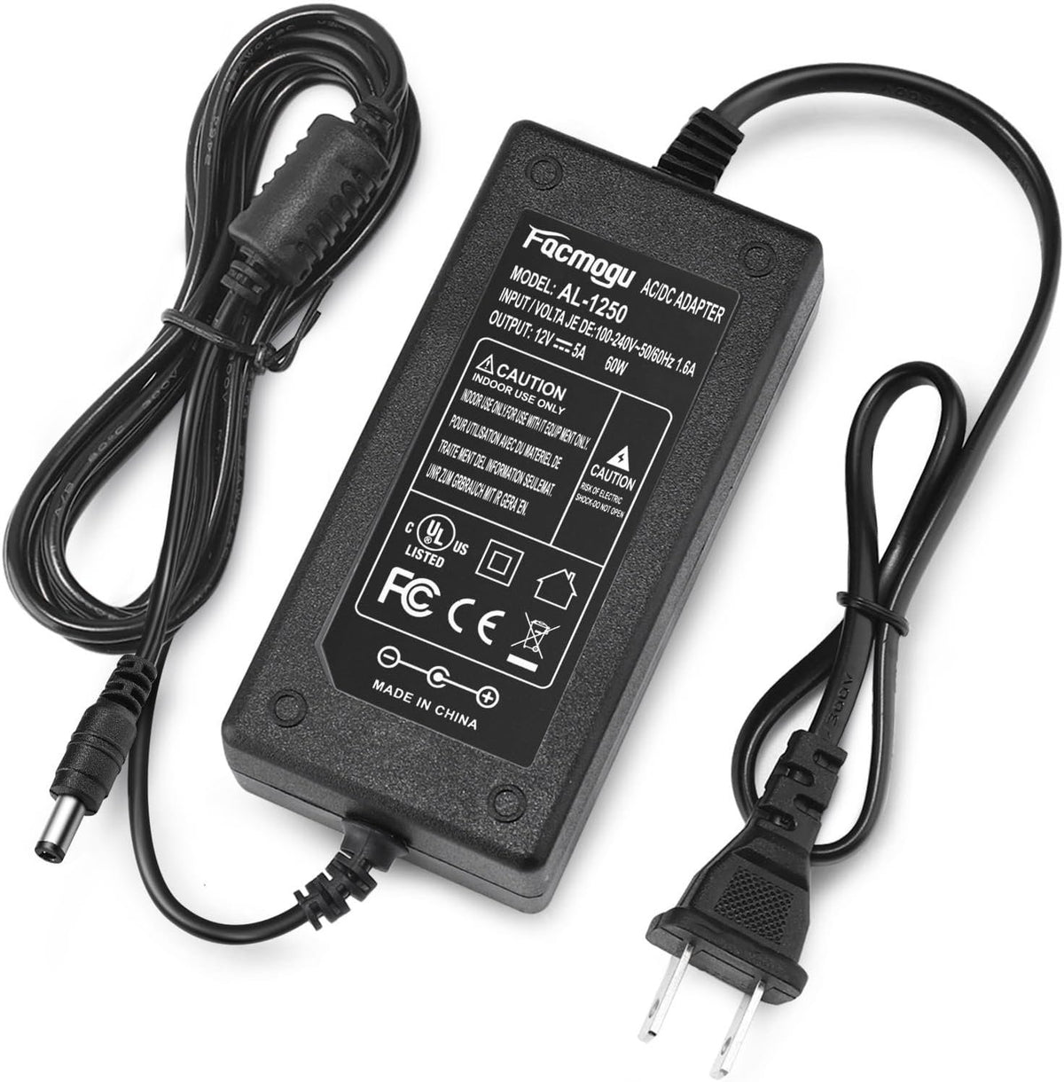 12V 5A AC/DC Power Supply Adapter