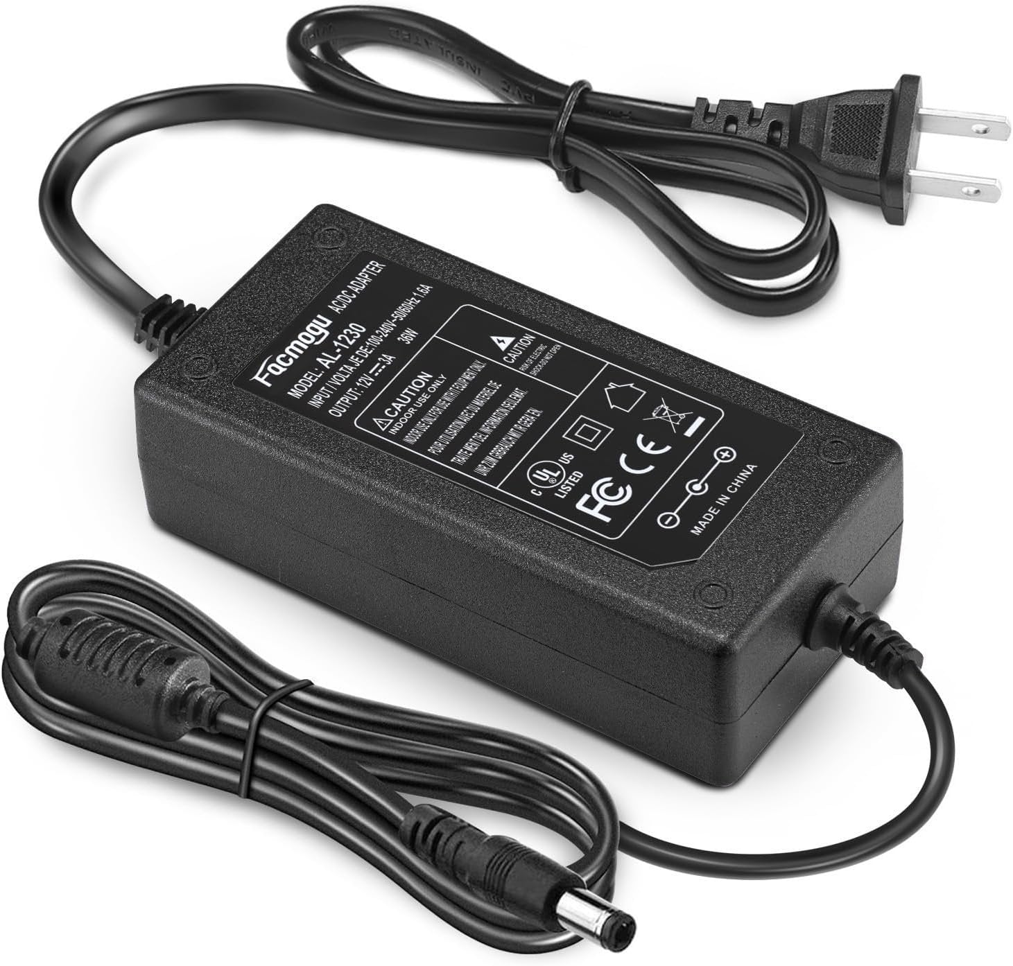 12V 3A AC/DC Power Supply Adapter