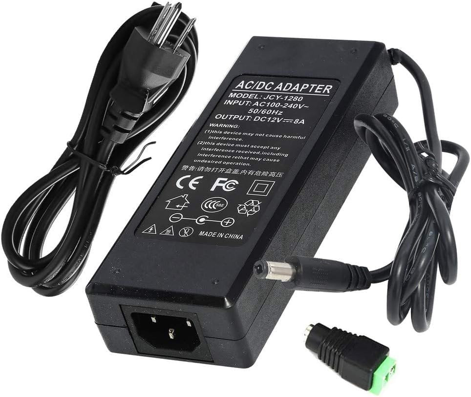 12V 8A AC/DC Power Supply Adapter