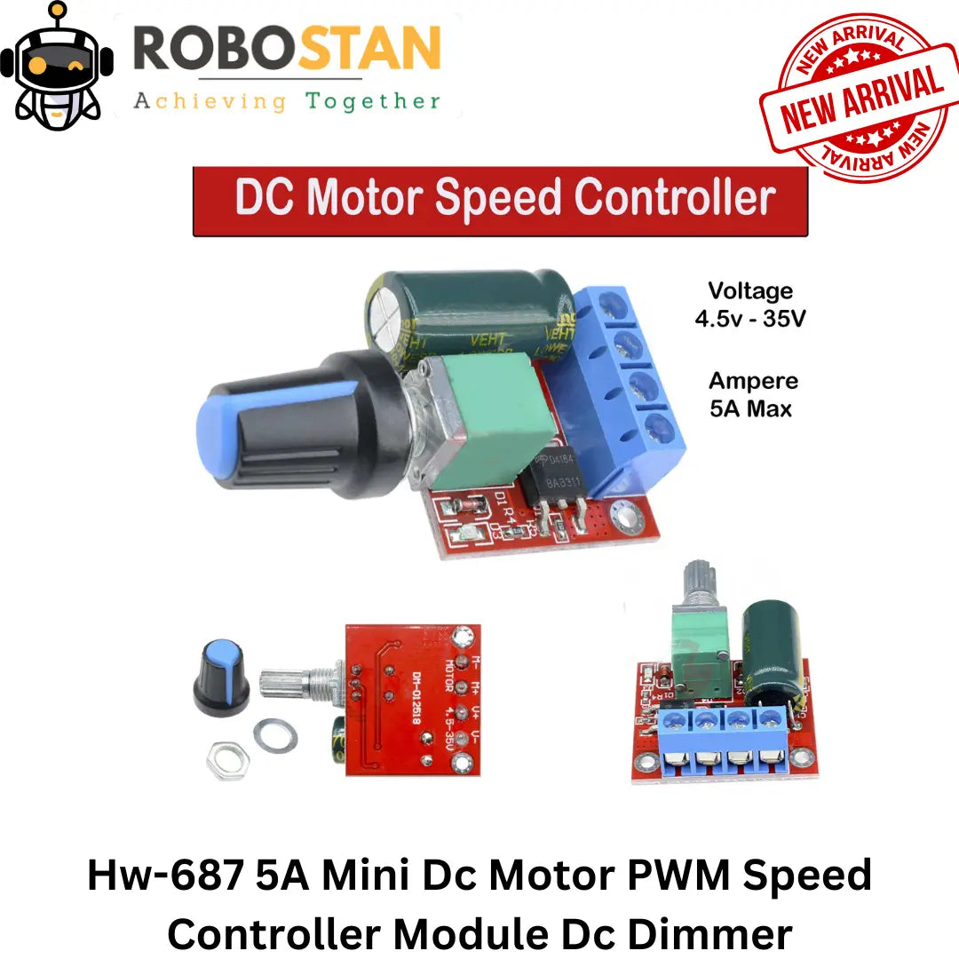 HW-687 5A Mini DC Motor PWM Speed Controller