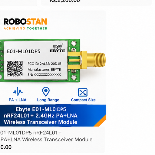 Ebyte E01-ML01DP5 nRF24L01+ 2.4GHz PA+LNA Wireless Transceiver Module - Robostan