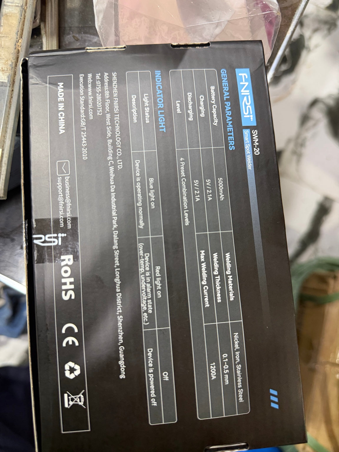 FNIRSI SWM-20 original box technical specifications