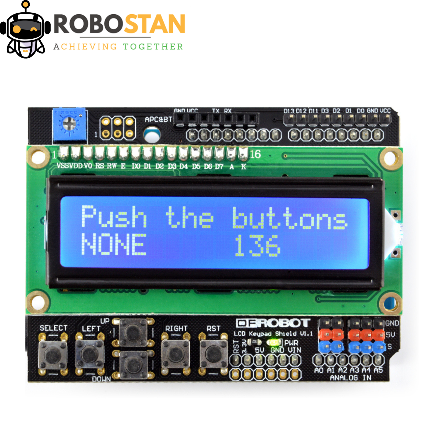 Buy LCD Keypad Shield LCD1602 - Best Price in Pakistan | robostan.pk