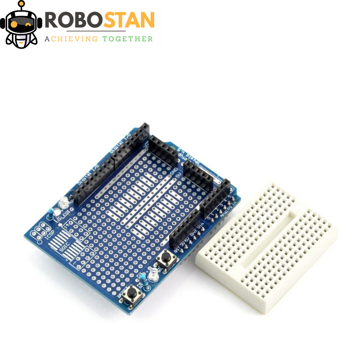 Prototype Shield with Mini Breadboard for Arduino - Best Price in Pakistan | robostan.pk