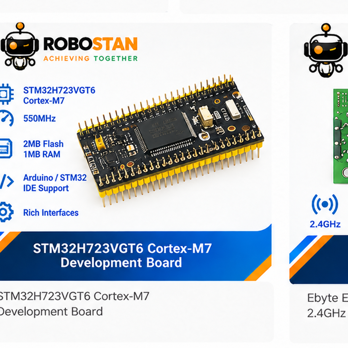 STM32H723VGT6 Cortex-M7 Development Board - Robostan