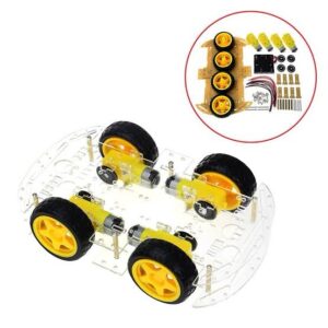 Buy 4 Wheel Robot Smart Car Chassis Kit Online in Pakistan | Robostan.pk