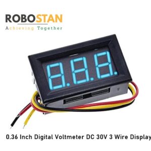 Buy 0.36 Inch Digital Voltmeter DC 30V 3 Wire Display Online in Pakistan | Robostan.pk