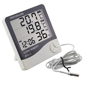 Buy HTC-2 Indoor Room Digital Thermometer with Clock – Robostan.pk