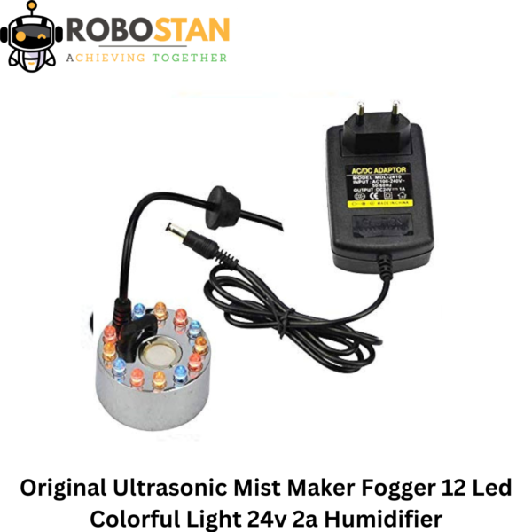 Original Ultrasonic Mist Maker Fogger 12 Led Colorful Light 24v 2a Humidifier: